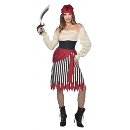 Amscan Piet Reibeisen Piraten Kostüm für Herren schwarz/weiß/rot ab 19,99 €